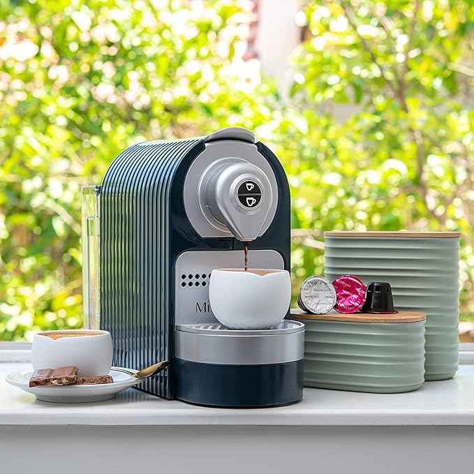 Mixpresso Olive Green Canisters Sets for the Kitchen – 3-Piece Airtight Plastic Sugar Container Set with Bamboo Lids in Three Different Sizes – Decorative Modern Storage Jars for Coffee &Tea