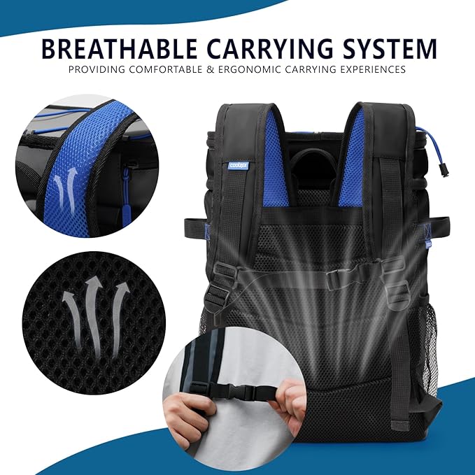 Large Backpack Cooler 36 Can Cooler Backpack with 2 Insulated Compartments Leak Proof Waterproof Travel Backpack, Camping Beach Picnic Lunch Thermal Bag for Women and Men