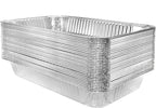 Mistari Deep Foil Pans 21x13 Aluminum Pans Large Disposable Food Containers Extra Heavy Duty Chafing Trays for Baking, Cooking, Heating, Storing, Prepping Food Silver, No Lids (30)
