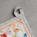 Maison d' Hermine Pot Holders 100% Cotton Heat Resistant Potholders 8" x 8" Hot Pads with Loop BBQ, Cooking, Baking, Grilling, Kitchen, Handling Hot Pans Spring/Summer (Pack of 1, Summer Whisper)
