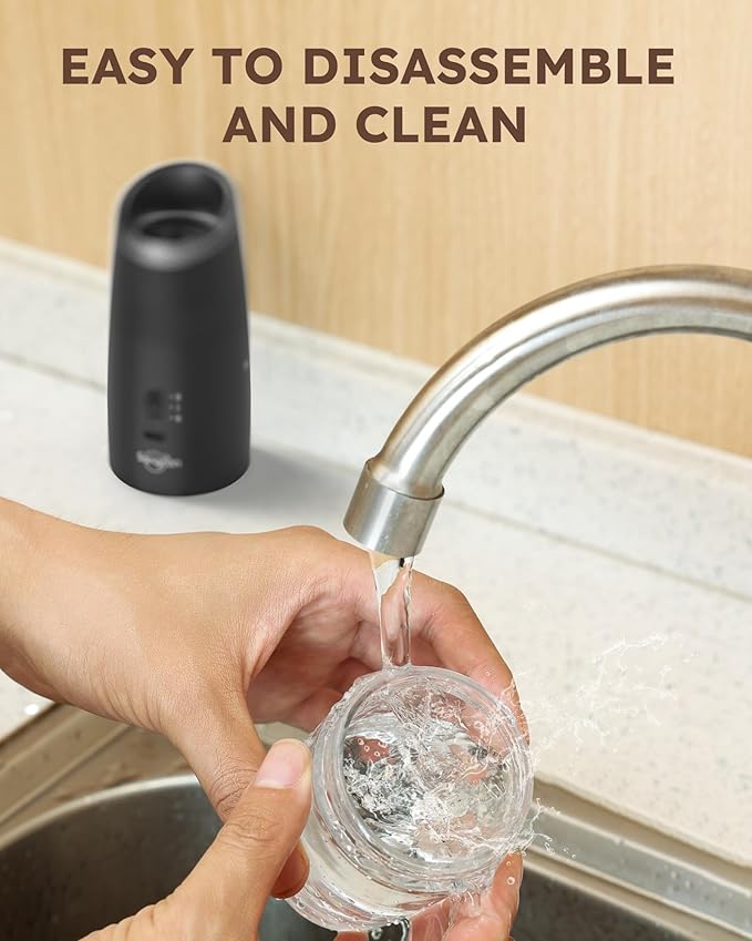 Sangcon 2-Speed Gravity Electric Salt and Pepper Grinder Set RECHARGEABLE, Automatic Salt Pepper Shakers with Charging Base - LED Light One Hand Operated, External Adjustable Coarseness Pepper Mill