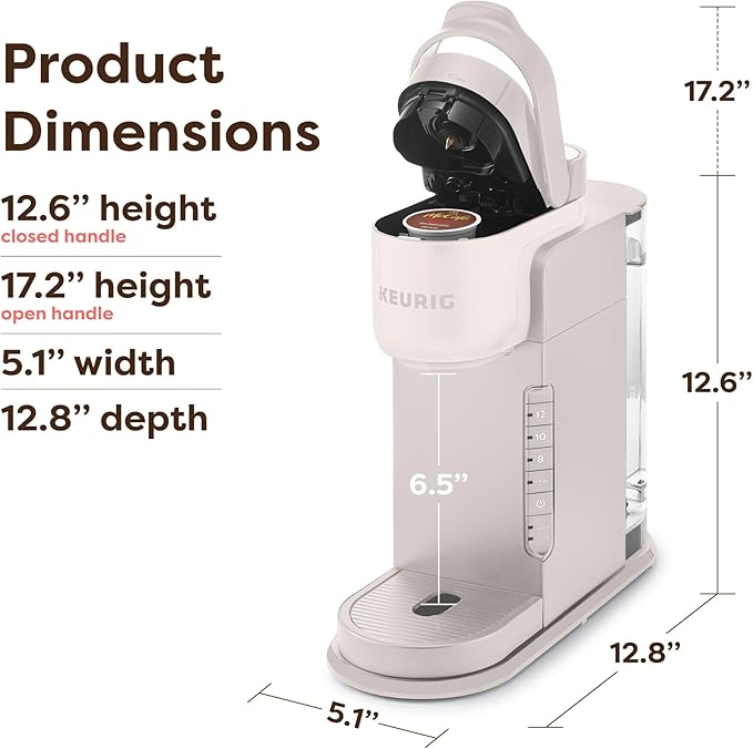 Keurig K-Express Single Serve Coffee Maker – Strong Brew Option, 42oz Reservoir, Sleek Design for Holiday Hosting & Gifting, Warm Stone