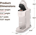 Keurig K-Express Single Serve Coffee Maker – Strong Brew Option, 42oz Reservoir, Sleek Design for Holiday Hosting & Gifting, Warm Stone