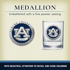 Heritage Pewter Auburn Double Old Fashion | Double Rocks Glass 14 OZ for Liquor | Expertly Crafted Pewter Glass