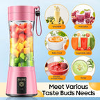 Portable Blender for Smoothies & Shakes - Personal Blender with 12Oz Traveling Cup, BAP Free, 6 Stainless Steel Blades, Freshly Squeezed for Office/Picnic/Sports