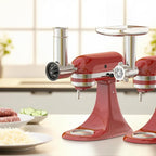 Meat Grinder & Stainless Steel Slicer Shredder Attachment for KitchenAid Stand Mixer, Meat Grinder Attachment with Sausage Stuffing Set and Cheese Grater, For Kitchenaid Mixer Attachments