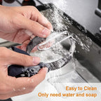 Egg Ring for Frying Eggs and English Muffin - Round Egg Shaper Mold with Anti-scald Handle - Stainless Steel Non-stick Egg Cooker Ring - 4 Pack