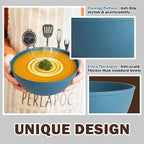 Cereal Bowls 40 OZ Set of 6, Unbreakable Lightweight Bowls Set, Microwave & Dishwasher Safe, Plastic Reusable Cereal Bowls for Soup, Salad, Noodle, Snack, Fruit, Blue