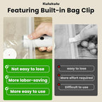 [2025 New Version] Kulukulu Vacuum Sealer Set, Portable Vacuum Sealer Machine for Food Storage and Sous Vide + 30 Reusable Vacuum Seal Bags(15 Medium Size + 15 Big Size)