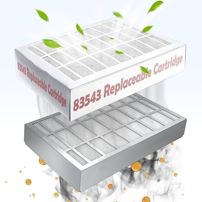 83543 2FK001 2FR00801 2 Stage Filter for Perfect Fry, Activated Carbon Filters Air, Compatible with PFC570、PFA570、PFA720、FR00801，Insulation of Oil And Fumes, Clean Air, Easy Replacement