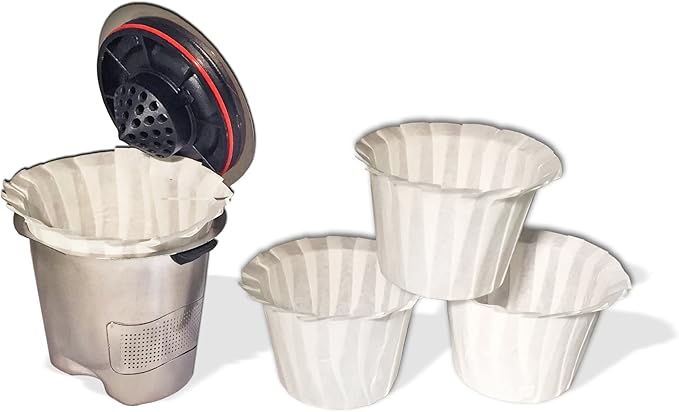 Universal Optional Paper Filters for Refillable K-cups for Keurig Brewers, 300 Count