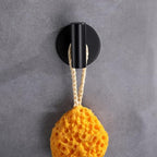 Adhesive Hooks 304 Stainless Steel Robe Hook Holder Heavy Coat Hook for Bathroom Kitchen Livingroom Garage Hotel Brushed Finish 2pcs (Matte Black)