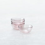 Fortessa Los Cabos Glass Dinnerware Collection, Dessert Snack Bowl (Set of 4), 5 Inch/12.5oz, Pink