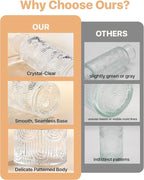 Bedside Water Carafe and Glass Set, Mouthwash Dispenser for Bathroom, 21.6 Oz Glass Water Bottles with 6 Oz Drinking Cup as Lid, Pitcher for Nightstand, Kitchen (Clear)