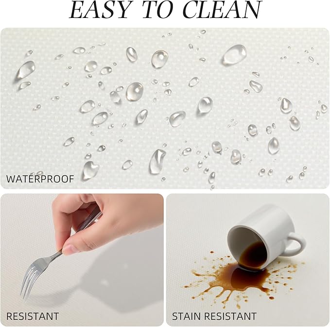 WIGENIUS 2 Pack Ivory Table Cloth Rectangle 60x84Inch Polyester Tablecloths for 5ft Rectangle Tables - Reusable Wrinkle Resistant Washable Cloth Cover for Wedding Banquet Party | Hemmed Edges