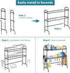 HOWDIA Over The Sink Dish Drying Rack, 3-Tier Stainless Steel Large Over The Sink Dish Rack with Utensil Holder Dish Drainers for Kitchen Counter