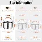 GREATLINK Mesh Strainer and Vegetable Steamer Basket for Instant Pot Accessories 8Qt, Stainless Steel Veggie Strainers and Colanders for Cooking Broccoli, Eggs, Pasta, Quinoa (8 Qt - Steamer Basket)