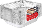 Stock Your Home Aluminum Pans 9x13 Disposable Foil Pans (Pack Of 10) - Half Size Steam Table Deep Aluminum Trays - Tin Foil Disposable Pans Great for Cooking, Heating, Storing, Prepping Food