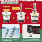 Chocolate Fountains Commercial 5 Tiers 9Lbs Large Chocolate Waterfall Machine Stainless Steel Hot Cheese Fondue Tower Easy Assembly Perfect for Candy BBQ Sauce Ranch Liqueurs Digital-control