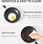 Nonstick Frying Pan Set-3-Pieces Skillet Set Induction Compatible,8 Inch,9.5 Inch and 11 Inch