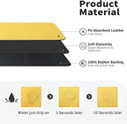 Dish Drying Mat for Kitchen Counter, Heat Resistant Drainer Mats with Non-slip Rubber Backed, Hide Stain Kitchen Super Absorbent Draining Mat, Easy to Clean Dish Rack Pad, Yellow 16"x20"