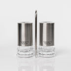 KSL Original Glass Salt and Pepper Shakers Set - Stainless Steel Salt Shaker and Pepper Shaker - Salt and Pepper Shaker Set for Salts and Pepper