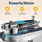 VIVOHOME 9 in 1 Multifunctional Stand Mixer with Fermentation, 6 Speed 7.5 Quart Kitchen Electric Food Mixer with Timer, Meat Grinder, Juice Blender, Vegetable Slicer, Pasta and Cookie Maker, Silver