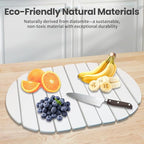 Large Stone Dish Drying Mats for Kitchen Counter,Quick Dry Stone Dishes Mats, Non-Slip Diatomaceous Earth Drying Mat for Multi - Purpose, Match Any Countertop (White, 23.6" x 15.4" )