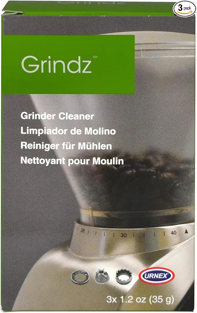 Urnex Grindz Professional Coffee Grinder Cleaning Tablets, 3 Single Use Packets
