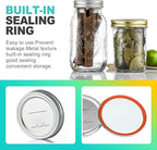 24 Pack 70mm Regular Mouth Mason Jar Lids, Split-Type Food Grade Metal Caps with Leak Proof & Airtight Seal for Canning Jams, Pickles, Preserving Food