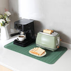 Silicone Dish Drying Mat for Multiple Usage,Easy clean,Eco-friendly,Heat-resistant Silicone Mat for Kitchen Counter or Sink,Refrigerator or Drawer Liner Green 3XL 28 inches x 18 inches