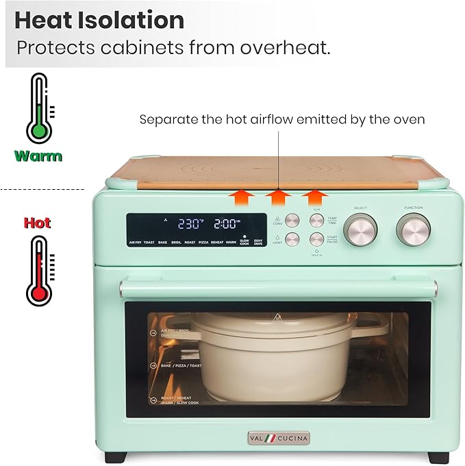 VAL BOARD Cutting Board, Compatible with VAL CUCINA Air Fryer Toaster Oven, Creates Storage Space, Protects Cabinets,