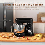 Stand Mixer, Zuccie 4.8QT Kitchen Electric Stand Mixer, 380W Motor Power Food Mixer, 8+P-Speed Dough Mixer with Dough Hook, Wire Whip & Beater, Black