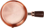 Mini Sauce Pan, Stainless Steel Butter Warmer with Pour Spout and Wooden Handle Rose Gold Melting Pot for Making Sauces, Chocolate Melting, Coffee Tea Soup Warming(1/2cup)