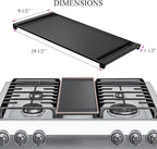 Shengyongh CC24738 Cast Iron Griddle For ge Stove 4322558 AP5986291 PS11725207 Compatible For ge Appliance