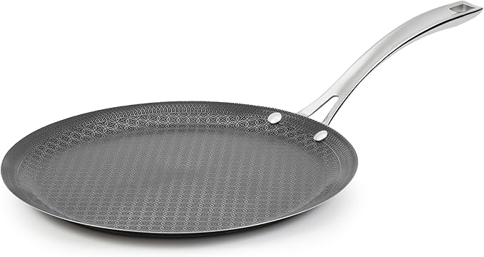 Cuisinart FusionPlus Nonstick Stainless Steel Cookware, 12-Inch Round Griddle Pan with PFAS-Free PURELYSEAR Ceramic Technology, Scratch Proof, Cool Grip Handles, Dishwasher Safe