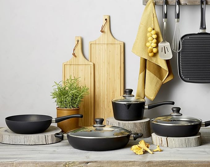 Scanpan Classic 9 1/2 inch Nonstick Stir Fry Pan – Compatible with Gas and Electric Stovetops, Metal Utensil Safe, Oven Safe to 500°F, Dishwasher Safe, Black, 2435120