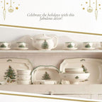 Spode Christmas Tree Dip Bowls - Set of 2, Naughty and Nice, 4-Inch Ceramic Serving Bowls for Holiday Dips, Snacks, Nibbles - Festive Tableware Christmas Tree Design - Dishwasher & Microwave Safe