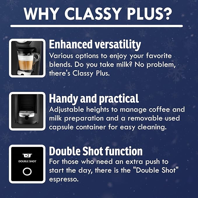 Lavazza Classy Plus Coffee Maker – 72 Count Intenso Espresso Capsules – Dual Brew Espresso & Lungo Machine Compatible Expert Capsules