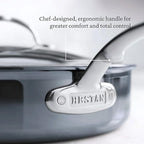 Hestan - NanoBond Collection - Titanium Stainless Steel 3.5-Quart Sauté Pan with Lid - Toxin, PFAS, & Chemical Free Clean Cookware, Induction Cooktop Compatible