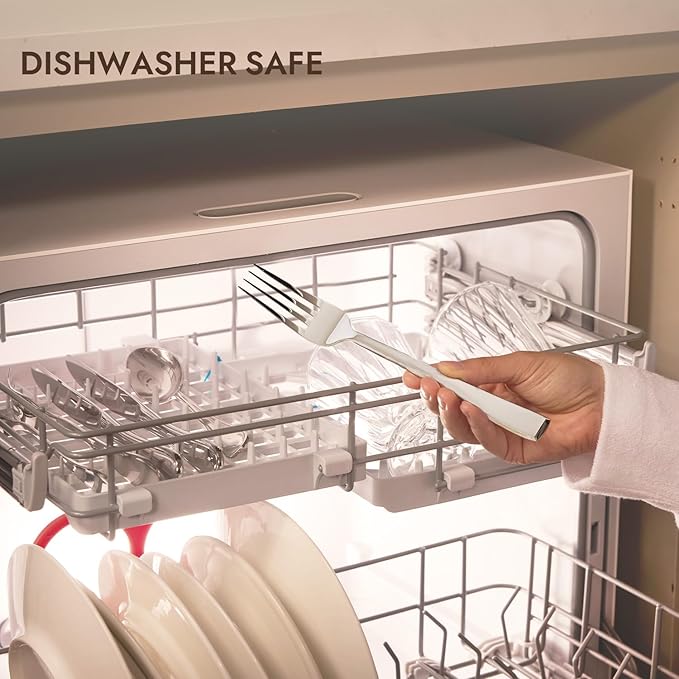 KINGSTONE Mirror Polish Silverware Set for 4, 20-Piece 18/10 Stainless Steel Flatware Set, Dishwasher Safe Cutlery Set for Wedding, Home, Restaurant, Knives Spoons and Forks Set