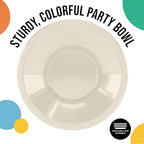 Party Solids 12 Oz Ivory Plastic Bowls Disposable Bowls for Hot Food Soup 50 Pcs - For Soup, Salad, Cereal, Desserts & Party Supplies