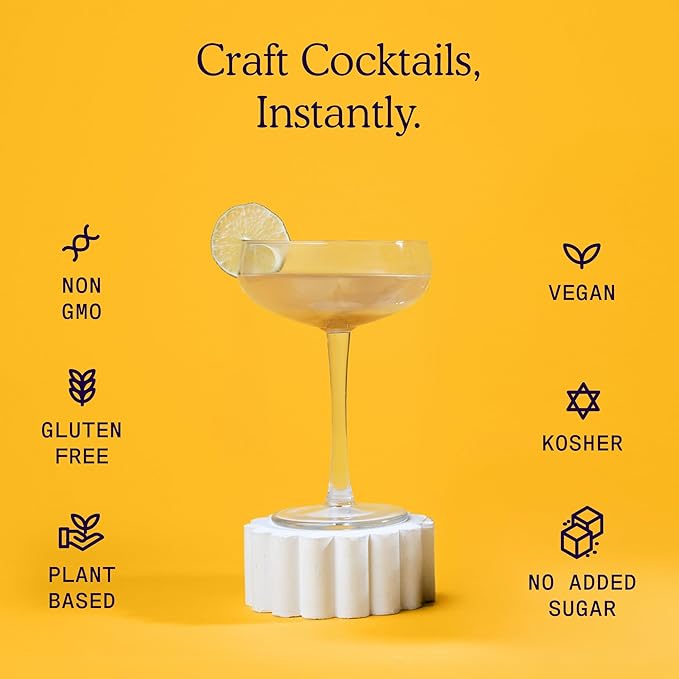 SAYSO Skinny Spicy Margarita Cocktail Sticks | Craft Cocktail or Mocktail in 1 Min, Just Add Water + Spirits (0g Sugar, 15 Calories, Vegan, Gluten-Free, Kosher, Non-GMO), 8 Single-Serve Mixers