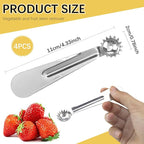4 Pcs Tomato Corer Tool Strawberry Corer Tool Stainless Steel Strawberry Huller Tool Fruit Vegetable Baller Practical Kitchen Tool