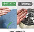 Redchef Ceramic Non Stick Egg Pans, Nonstick Frying Pan Skillet, 8 inch Cooking Pan Non Toxic with Stay Cool Handle for Induction, PTFE & PFAS & PFOA Free, Dishwasher/Oven Safe (Blue)