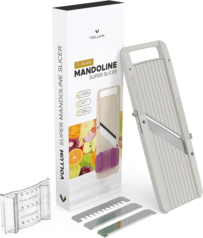 Wide Mandoline Slicer Professional Japanese Mandoline Slicer with Interchangeable Stainless Steel Blades