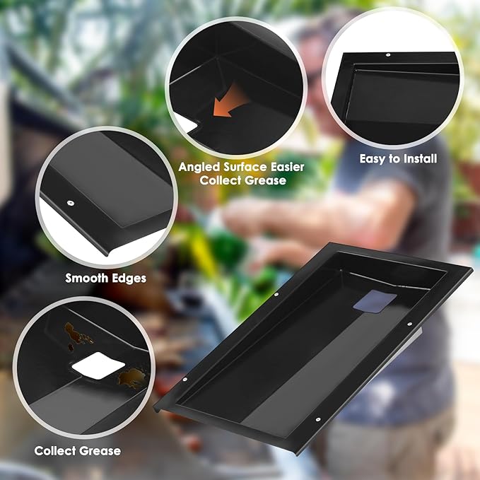 91353 Grease Tray for Weber Spirit 210 Series Grill, Drip Pan Tray for Weber Spirit 210 (2009 and 2012), Grease Tray for Weber Accessories, Replacement for Weber 91353 Grill Model