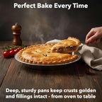 1000-Pack 9" Foil Pie Pans - Medium 1" Depth Disposable Aluminum Pie & Tart Pans with Full Curl Rim - For Bulk Baking, Portion Prep, To-Go Meals, Market Stands & Foodservice Lines