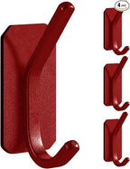 Paoli Heavy Duty Adhesive Wall Hooks (4, Red)