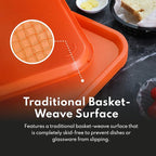 New Star Foodservice Fast Food Tray, Set of 12 (Orange, 14 by 18-Inch)